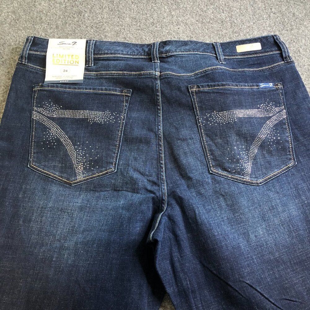 Seven7 Jeans Womens 24 (42x32) Blue Bootcut Limited Edition Comfort Stretch - Picture 9 of 12
